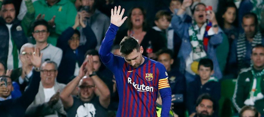Messi, ovacionado por el Villamarín Messi, ovacionado por el Villamarín