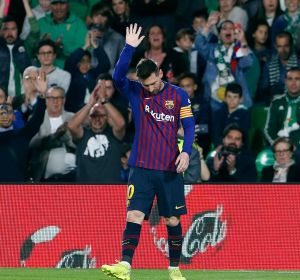 Messi, ovacionado por el Villamarín Messi, ovacionado por el Villamarín