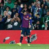 Messi, ovacionado por el Villamarín