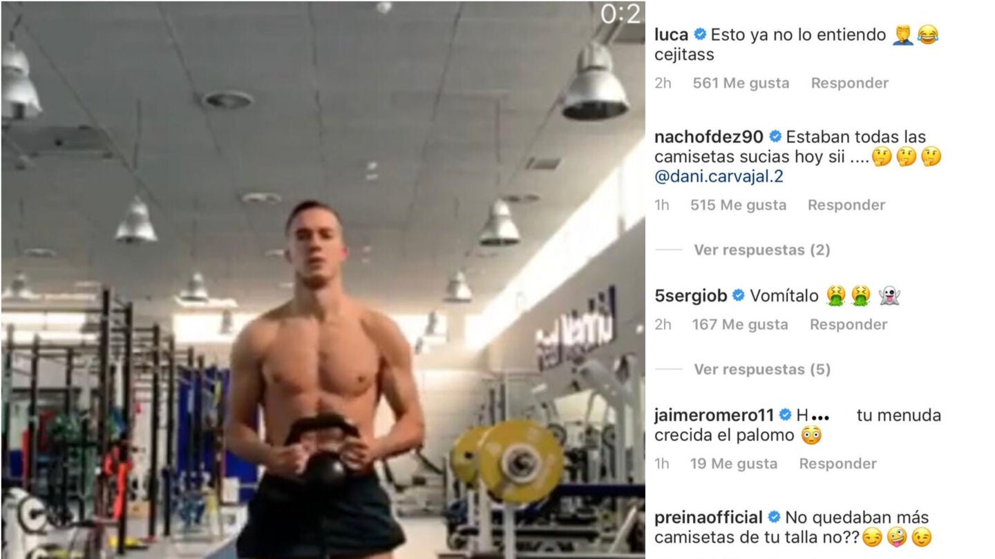 Lucas V&aacute;zquez en el gimnasio