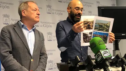 Rueda de prensa de Aurelio Martín y Héctor Blanco Ayuntamiento de Gijón