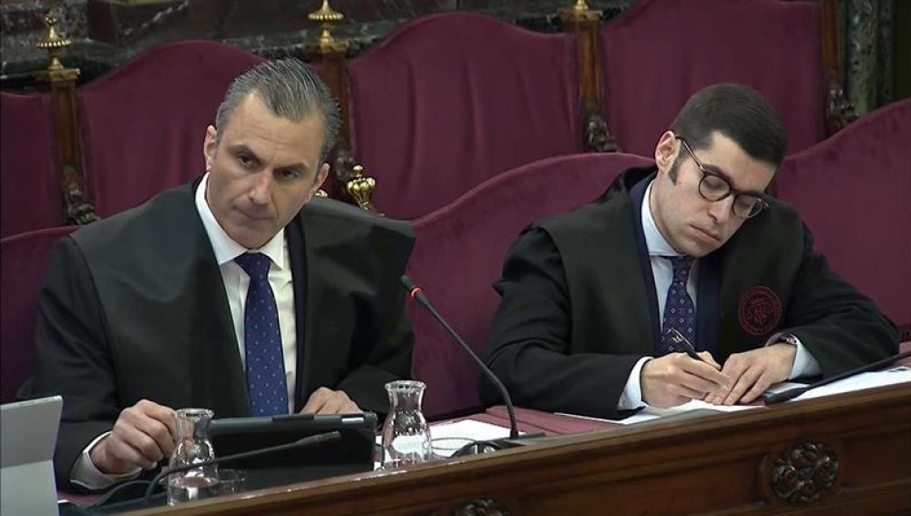 El abogado de la acusación popular Vox, Javier Ortega Smith, durante el juicio del 'procés'