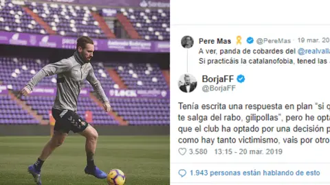 Borja, jugador del Valladolid Borja, jugador del Valladolid