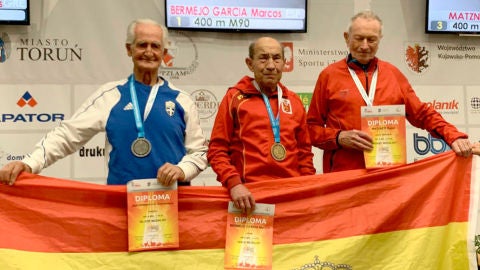Marcos Bermejo, el atleta de 90 a&ntilde;os que ha batido el r&eacute;cord del Mundo en Polonia en 400 metros