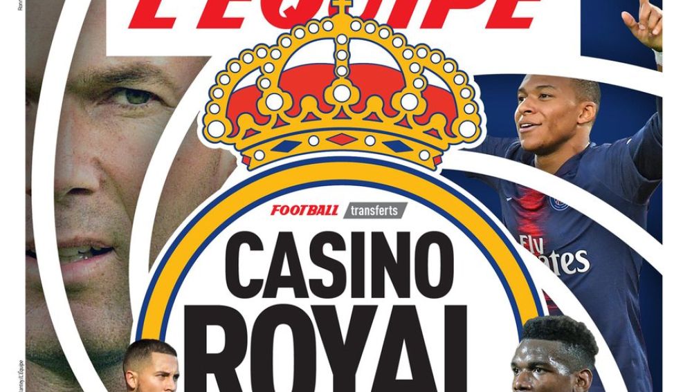La portada de 'L'Equipe' con los planes del Real Madrid para el mercado de fichajes