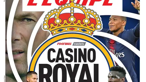 La portada de 'L'Equipe' con los planes del Real Madrid para el mercado de fichajes La portada de 'L'Equipe' con los planes del Real Madrid para el mercado de fichajes