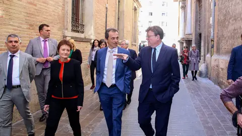 Pedro Duque, Ximo Puig, Mavi Mestre Visita La Nau de la Universitat de València