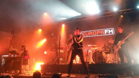 Dorian durante el showcase con Europa FM en Barcelona