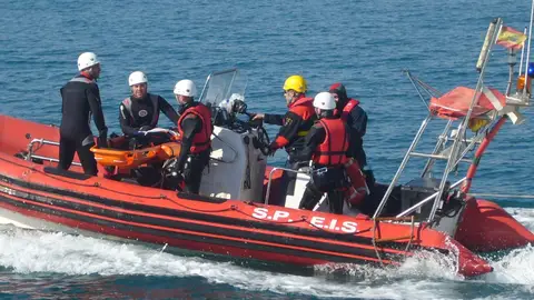 Bomberos del SPEIS Simulacro de rescate acuático