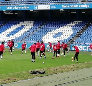 Entrenamiento en Riazor Entrenamiento en Riazor