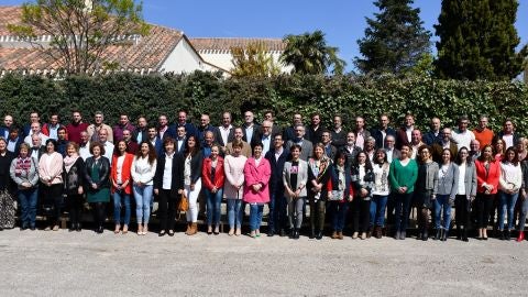 Foto de familia de los candidatos del Psoe para las municipales