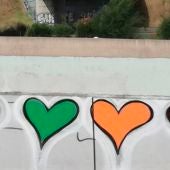 Corazones de la grafitera 'Love pink'
