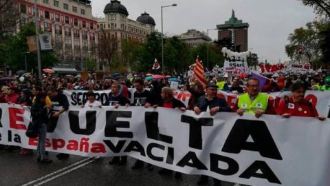 Manifestaci&oacute;n de la Espa&ntilde;a Vaciada en Madrid