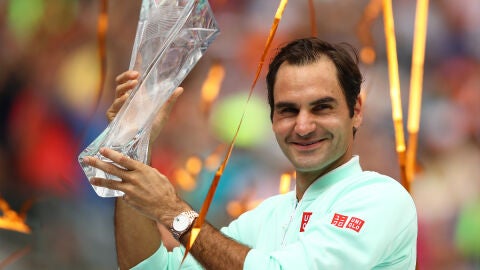 Federer, con el t&iacute;tulo de Miami
