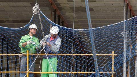 Trabajadores en una obra
