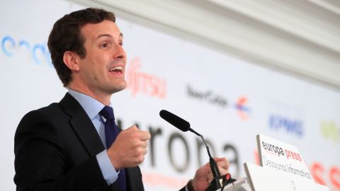 El presidente del Partido Popular, Pablo Casado