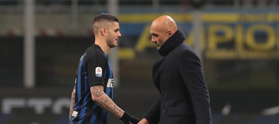 Icardi y Spalletti se cruzan sin mediar palabra Icardi y Spalletti se cruzan sin mediar palabra