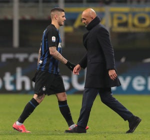 Icardi y Spalletti se cruzan sin mediar palabra Icardi y Spalletti se cruzan sin mediar palabra