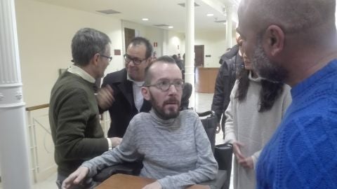Pablo Echenique, antes de entrar al acto celebrado en el Museo del Quijote