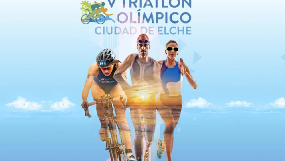 Cartel del V Triatlón Olímpico Ciudad de Elche.
