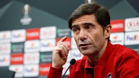 Marcelino, en rueda de prensa