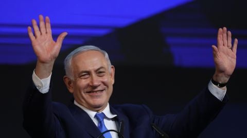 El primer ministro de Israel y jefe del partido Likud, Benjamin Netanyahu