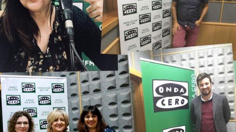 Hoy Daniel Drexler, Enrique Bodega, Amalia Quir&oacute;s, Mar Terrero y Mila Parodi, en &ldquo;C&aacute;diz en la Onda&rdquo;, con Carmen Pa&uacute;l.