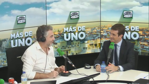 VÍDEO completo de la entrevista a Pablo Casado en Más de uno VÍDEO completo de la entrevista a Pablo Casado en Más de uno