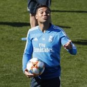 Casemiro, durante un entrenamiento del Real Madrid