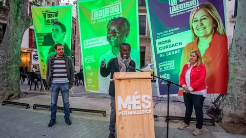 Mateu Matas 'Xurí', Guillem Balboa y Rosa Cursach, de la coalición Veus Progressistes. Mateu Matas 'Xurí', Guillem Balboa y Rosa Cursach, de la coalición Veus Progressistes.