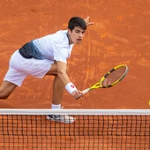 Carlos Alcaraz durante el partido ante Pedro Martínez Carlos Alcaraz durante el partido ante Pedro Martínez