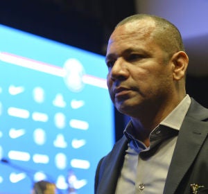 El padre de Neymar, durante un acto El padre de Neymar, durante un acto