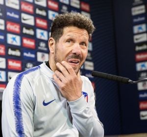Simeone en rueda de prensa Simeone en rueda de prensa