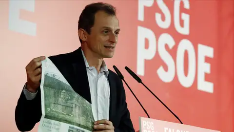 Pedro Duque en un mitin en Lugo Pedro Duque en un mitin en Lugo