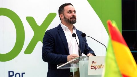 Santiago Abascal en un acto en Vitoria