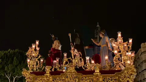 Humildad Málaga El Señor de la Humildad, llegando a su sede canónica, en la Victoria (Málaga)