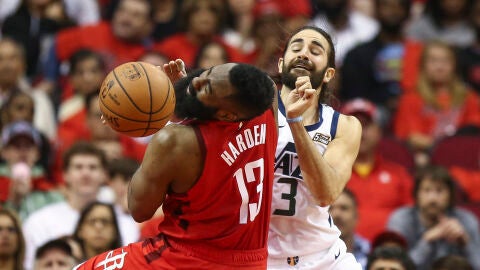 James Harden y Ricky Rubio