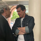 Antonio Banderas, junto al rector de la Universidad de Málaga, José Ángel Narváez Antonio Banderas, junto al rector de la Universidad de Málaga, José Ángel Narváez