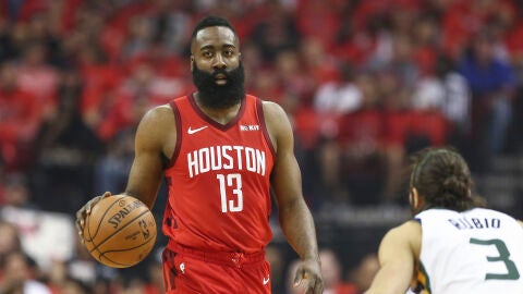 James Harden y Ricky Rubio