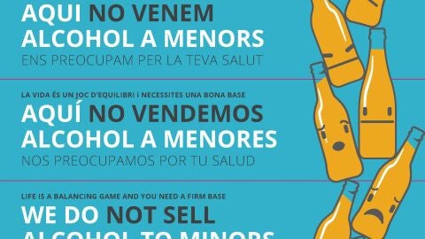 Cartel que se distribuir&aacute; por diferentes zonas de ocio de Mallorca, contra el consumo de alcohol en menores.
