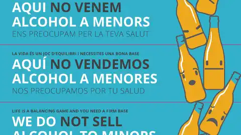 Cartel que se distribuirá por diferentes zonas de ocio de Mallorca, contra el consumo de alcohol en menores. Cartel que se distribuirá por diferentes zonas de ocio de Mallorca, contra el consumo de alcohol en menores.