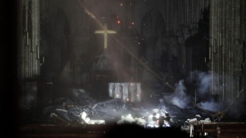 Vista interior de la catedral de Notre Dame