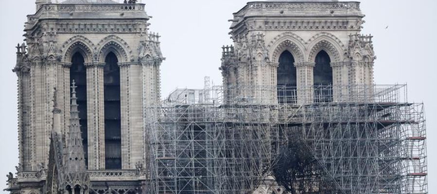 La catedral de Notre Dame tras el incendio La catedral de Notre Dame tras el incendio