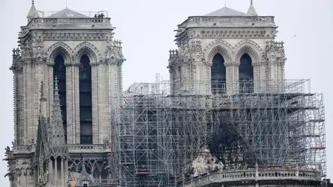 La catedral de Notre Dame tras el incendio La catedral de Notre Dame tras el incendio