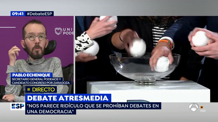Pablo Echenique: "La Junta Electoral Central está haciéndole un favor a Vox" Pablo Echenique: "La Junta Electoral Central está haciéndole un favor a Vox"