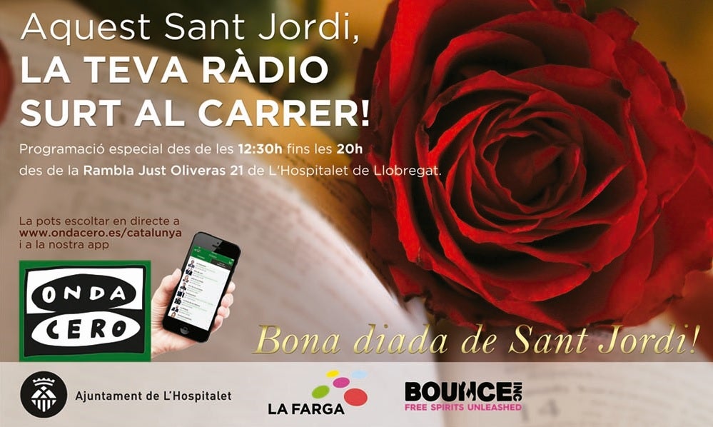 Onda Cero Catalunya emet un especial Sant Jordi de més de 8 hores des de l’Hospitalet Onda Cero Catalunya emet un especial Sant Jordi de més de 8 hores des de l’Hospitalet