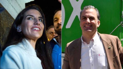 Roc&iacute;o Monasterio y Javier Ortega Smith, miembros de Vox