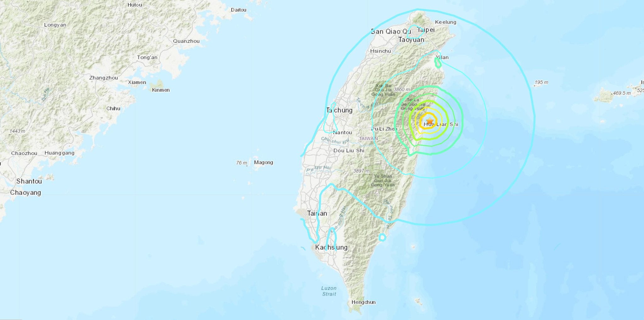 Un terremoto de magnitud 6,1 sacude el este de Taiwán sin dejar aún víctimas Un terremoto de magnitud 6,1 sacude el este de Taiwán sin dejar aún víctimas