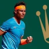Rafa Nadal celebra un punto ante Pella Rafa Nadal celebra un punto ante Pella