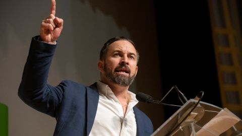 Santiago Abascal durante un acto en Granada